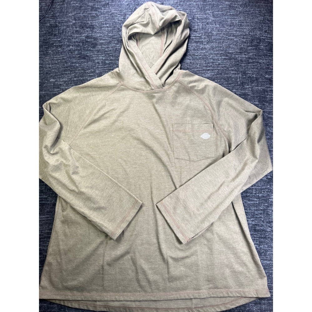 Dickies Performance Hoodie Mens 2XL Olive Green Temp-iQ Cooling Pocket Shirt